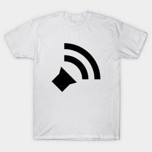 Simple Audio Icon - Black T-Shirt